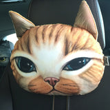 3D Dog Cat Printed Headrest Car Cushion