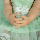 55CM Silicone Body Reborn Green Skirt Baby Doll