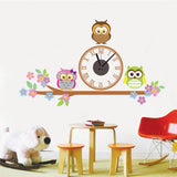 DIY Owl Sticker with Wall Clock