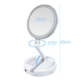 Flawless Folding LED Magnifying Mirror