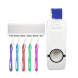 Buy Automatic Toothpaste Dispenser & 5 Toothbrush Holder