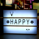 LED Cinematic Light Box with Letters 