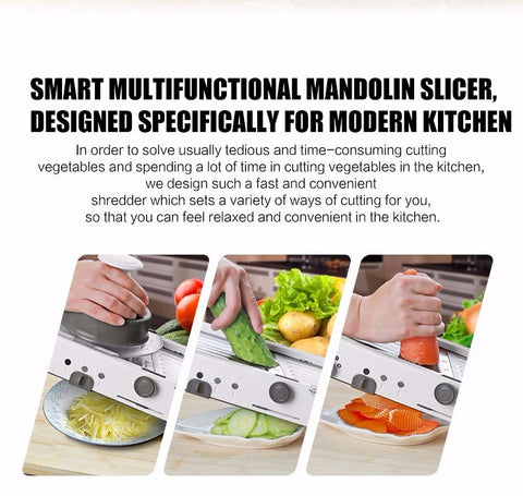 Multifunction Manual Kitchen Mandolin All Vegetable Cutter Stainless s –  Creative Cooker