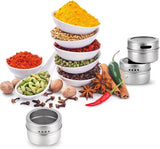 Buy Magnetic Stainless Steel Seasoning Spice Jar Set