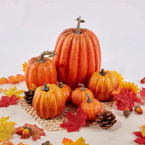 7Pcs Halloween Simulation Pumpkin Model