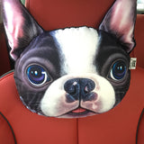3D Dog Printed Headrest Car Cushion