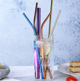 Colorful Stainless Steel Reusable Drinking Straws 