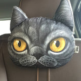 3D Dog Cat Printed Headrest Car Cushion